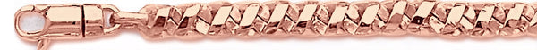 14k rose gold, 18k pink gold chain 6.1mm Jagger I Link Bracelet