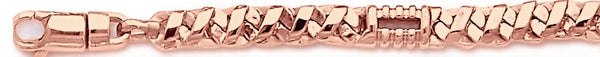 14k rose gold, 18k pink gold chain 6.9mm Jagger II Link Bracelet
