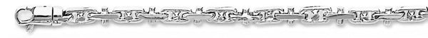 18k white gold chain, 14k white gold chain 3.9mm Bullet III Link Bracelet