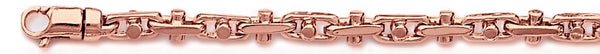 14k rose gold, 18k pink gold chain 4.9mm Bullet III Chain Necklace