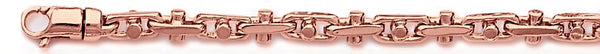 14k rose gold, 18k pink gold chain 4.9mm Bullet III Link Bracelet