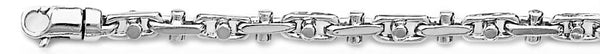 18k white gold chain, 14k white gold chain 4.9mm Bullet III Link Bracelet