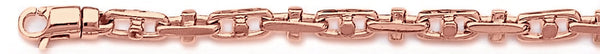 14k rose gold, 18k pink gold chain 5mm Bullet III Link Bracelet