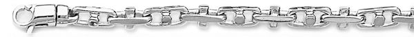 18k white gold chain, 14k white gold chain 5mm Bullet III Chain Necklace