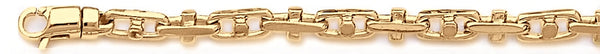18k yellow gold chain, 14k yellow gold chain 5mm Bullet III Link Bracelet