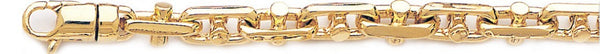 18k yellow gold chain, 14k yellow gold chain 6.2mm Bullet III Link Bracelet