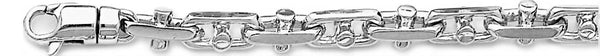 18k white gold chain, 14k white gold chain 6.3mm Bullet III Chain Necklace
