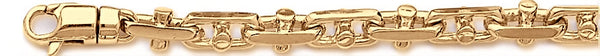 18k yellow gold chain, 14k yellow gold chain 6.3mm Bullet III Chain Necklace