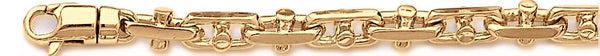 18k yellow gold chain, 14k yellow gold chain 6.3mm Bullet III Link Bracelet