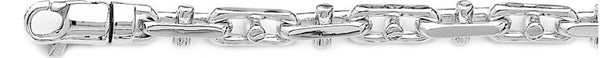 18k white gold chain, 14k white gold chain 6.7mm Bullet III Chain Necklace