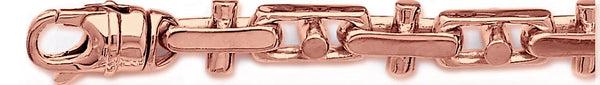 14k rose gold, 18k pink gold chain 11.9mm Bullet III Link Bracelet
