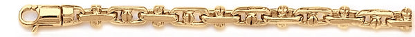 18k yellow gold chain, 14k yellow gold chain 4.9mm Bullet III Link Bracelet