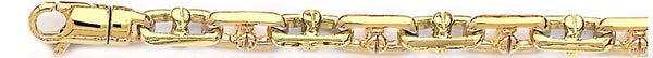 18k yellow gold chain, 14k yellow gold chain 6.1mm Bullet III Link Bracelet