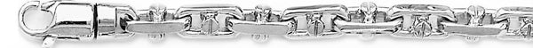 18k white gold chain, 14k white gold chain 6.4mm Bullet III Chain Necklace