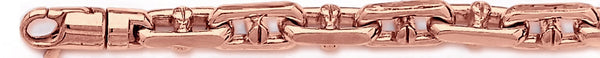 14k rose gold, 18k pink gold chain 7.2mm Bullet III Link Bracelet