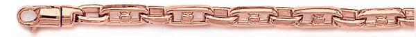 14k rose gold, 18k pink gold chain 5.8mm Bullet III Link Bracelet