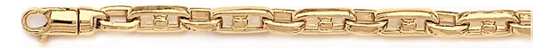 18k yellow gold chain, 14k yellow gold chain 5.8mm Bullet III Link Bracelet