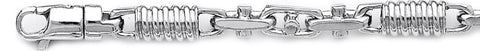 7.2mm Corkscrew Bullet Link Bracelet custom made gold chain