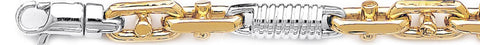 7.9mm Corkscrew Bullet Link Bracelet custom made gold chain