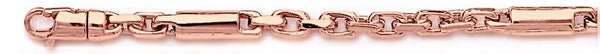 14k rose gold, 18k pink gold chain 4.6mm Figabar Link Bracelet