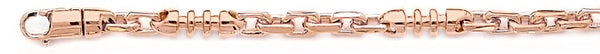 14k rose gold, 18k pink gold chain 4.5mm Genesis Link Bracelet