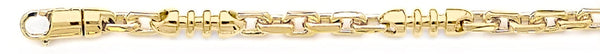 18k yellow gold chain, 14k yellow gold chain 4.5mm Genesis Link Bracelet