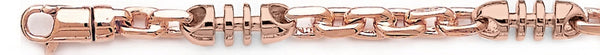 14k rose gold, 18k pink gold chain 5.9mm Genesis Link Bracelet