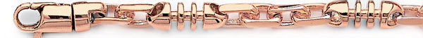14k rose gold, 18k pink gold chain 7mm Genesis Link Bracelet