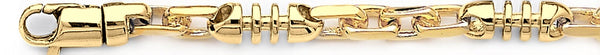 18k yellow gold chain, 14k yellow gold chain 7mm Genesis Link Bracelet