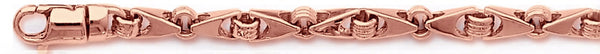 14k rose gold, 18k pink gold chain 5.3mm Mirror Link Bracelet