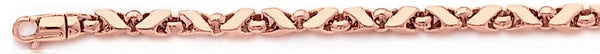 14k rose gold, 18k pink gold chain 4.6mm Mirror I Link Bracelet