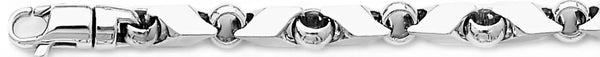 18k white gold chain, 14k white gold chain 7.1mm Mirror I Link Bracelet