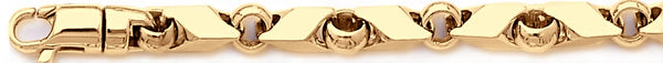18k yellow gold chain, 14k yellow gold chain 7.1mm Mirror I Link Bracelet