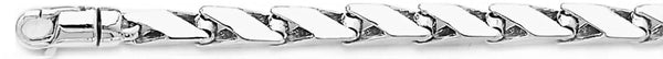 18k white gold chain, 14k white gold chain 6.4mm Millennium Link Bracelet