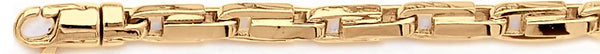18k yellow gold chain, 14k yellow gold chain 6mm Offset Box Link Bracelet