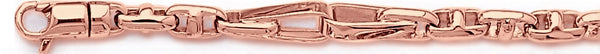 14k rose gold, 18k pink gold chain 5.8mm Posh Link Bracelet