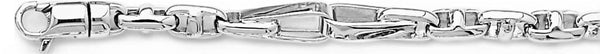 18k white gold chain, 14k white gold chain 5.8mm Posh Link Bracelet