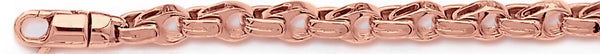 14k rose gold, 18k pink gold chain 6.2mm Delhi Chain Necklace