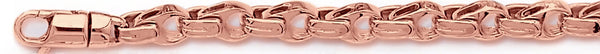 14k rose gold, 18k pink gold chain 6.2mm Delhi Link Bracelet