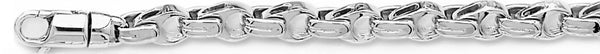 18k white gold chain, 14k white gold chain 6.2mm Delhi Chain Necklace