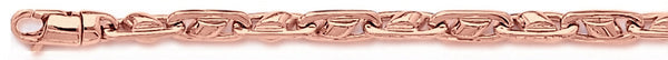 14k rose gold, 18k pink gold chain 5.2mm Rodeo Link Bracelet