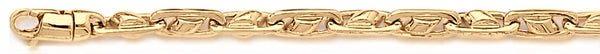 18k yellow gold chain, 14k yellow gold chain 5.2mm Rodeo Link Bracelet
