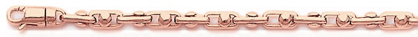 14k rose gold, 18k pink gold chain 3.7mm Fusion Link Bracelet