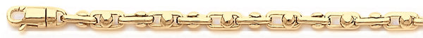 18k yellow gold chain, 14k yellow gold chain 3.7mm Fusion Link Bracelet