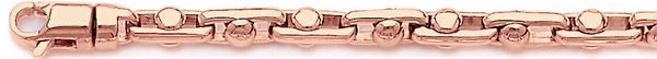 14k rose gold, 18k pink gold chain 5.5mm Fusion Link Bracelet