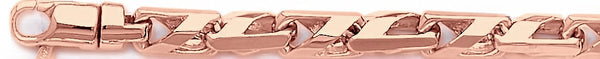 14k rose gold, 18k pink gold chain 6.8mm Criss Cross Link Bracelet