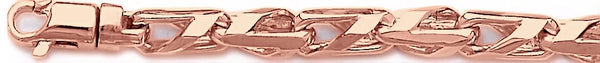 14k rose gold, 18k pink gold chain 7.2mm Criss Cross Link Bracelet