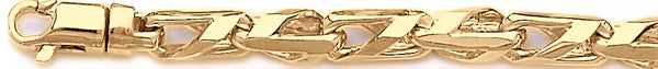 18k yellow gold chain, 14k yellow gold chain 7.2mm Criss Cross Link Bracelet