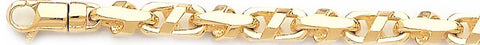 6.7mm Slanted Cross Link Bracelet custom made gold chain