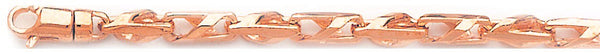 14k rose gold, 18k pink gold chain 4.5mm Slanted Cross Link Bracelet